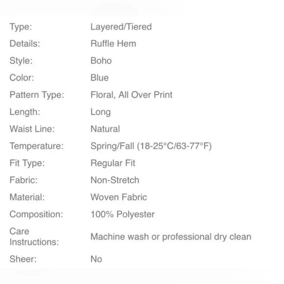 NWOT SHEIN VCAY Plus Allover Floral Print Ruffle Hem Skirt - Picture 8 of 8